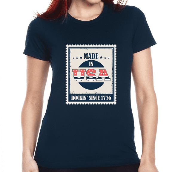 Made in Vintage 4th of July Shirts for Women Patriotic American USA Fourth of July Outfit Women