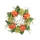 thumbnail image 4 of Corona artificial para puerta de entrada con letrero de "Hola", decorativa, creativa y reutilizable. Verde naranja, 4 of 9