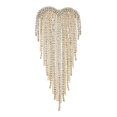 thumbnail image 2 of Xinyolin Heart Tassels Brooch Golden/Silver Color Elegant DIY Clothing Accessories Sparkling Rhinestone Women Tassels Pin for Wedding, 2 of 7