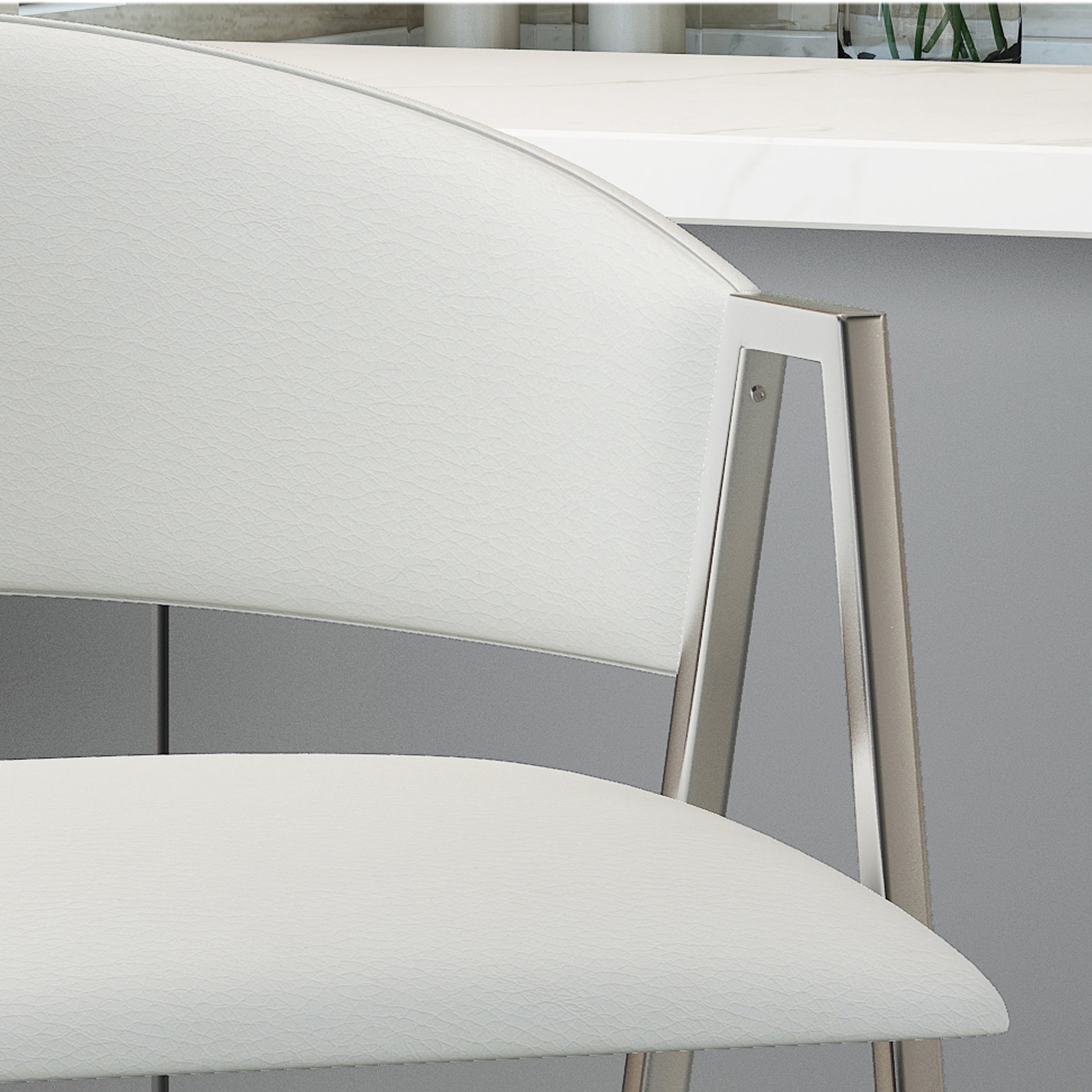 Noble House Modern Leather 28.25 Inch Barstool,Ivory
