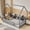 Grey, variant on Twin House Floor Bed with Storage Shelves, Built-in LED Lights & Charging Station, Pine Wood Floor Bed with Safety Guardrails for Guest Room, Grey
