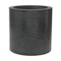 Ecobo 19.7 inches Eco-Friendly Round Pot Planter Poa Indoor/Outdoor use, Durable, Versatile & Lightweight, Designed by Brazilian Artisans, Contemporary All-Weather Design –Black