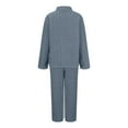 thumbnail image 6 of BILIKEYU Women's Fuzzy Warm Cozy Winter Fleece Set Sleepwear, Pajamas for Women Set, Women Pajama Sets, Striped Long Sleeve Shirt Women, 6 of 6