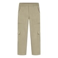 thumbnail image 5 of ZXLBBD Boys Straight Leg Cargo Pants Elastic Waist Slim Fit Comfortable Solid Color Dress Pants for Kids School Versatile Casual Daily Wear,Khaki,Size 7 Y-8 Y, 5 of 6
