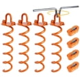 thumbnail image 2 of Eigraketly Estacas de suelo para trampolín, puntas de repuesto de fijación en espiral portátiles, trampolines para exteriores, cobertizo de Accesorios para máquinas de ejercicios 4 piezas, 2 of 6