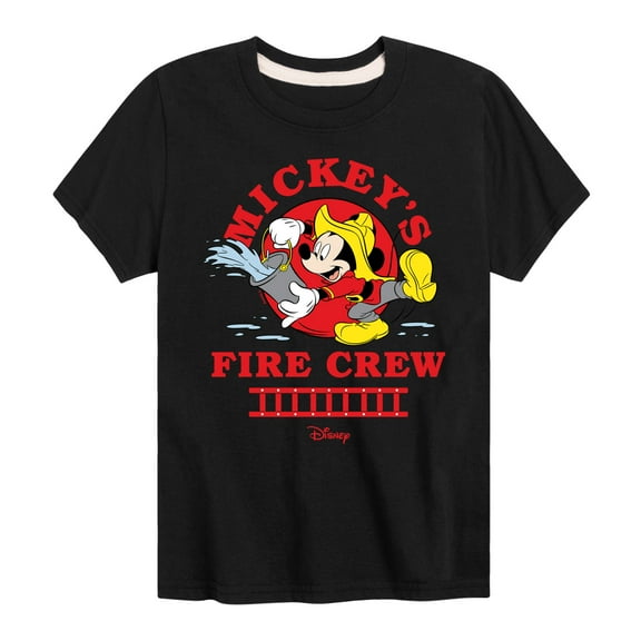 Disney - Firefighter Mickey - Fire Crew - Toddler & Youth Short Sleeve Graphic T-Shirt