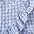thumbnail image 6 of XBASW Toddler Baby Girls Skirt Set Plaid Ruffle Sleeve Top + Bowknot Embroidered Skirt Summer 2PCS Outfit Size 3-24M, 6 of 9