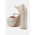 thumbnail image 3 of Shiver Rhinestones Embellished Platform Mary Jane Sandals, 3 of 11