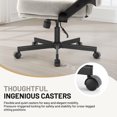 thumbnail image 2 of Criss Cross Chair with Flip-up Armrests, Wide Cross Legged Office Chair, Fabric Ergonomic Desk Chair with Wheels, Lumbar Support, Swivel Vanity Chair for Home Office, Bedroom, Study, 2 of 8