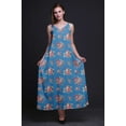 thumbnail image 3 of Bimba Rayon Floral Printed Womens Long Dress Chic Bohemian Summer Maxi Beach Wear-Small, 3 of 5