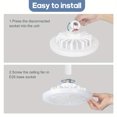 thumbnail image 2 of OUSITAID Socket Fan Light With Remote  Enclosed Screw In Bladeless Mini Ceiling Fan 8.86 In Dimmable For Kitchen Bedroom Washroom Laundry Room Small Spaces Circulating Air, 2 of 7
