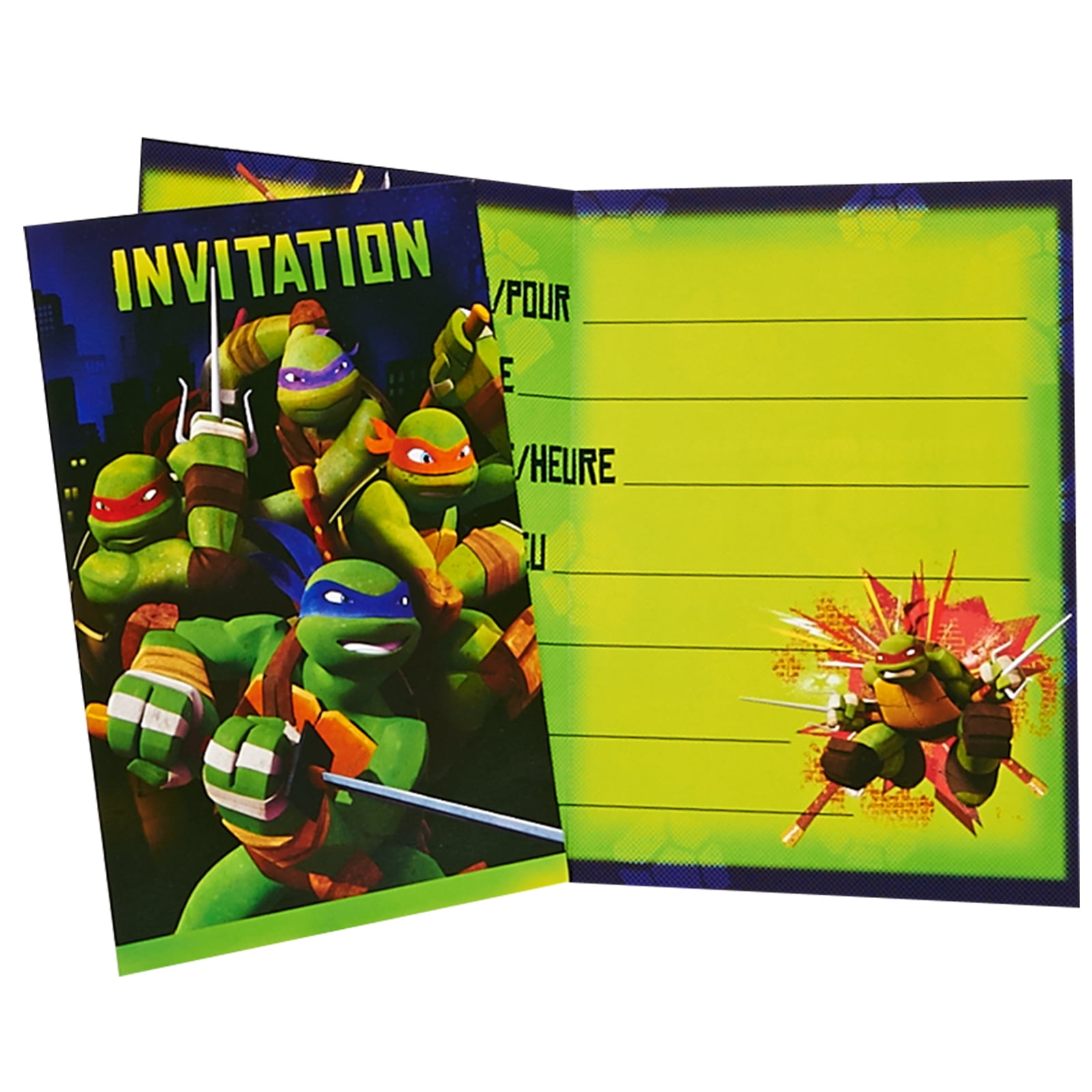 Teenage Mutant Ninja Turtles Party Invitations 8ct Walmart Com