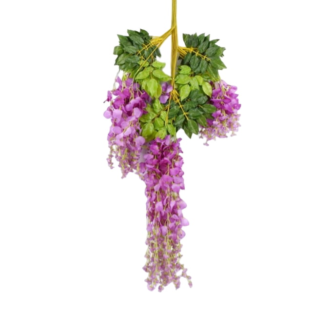 Toystoory Cadena de flores de seda artificial 110 cm oficina al aire libre plantas falsas simulación vides colgantes fiesta Hotel decoración de la Decoración Rojo púrpura Toystoory HA069932-02