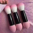 thumbnail image 1 of Juego de brochas de maquillaje para mujeres y niñas, 3 uds., base sintética, brocha para cara, sombra de ojos, color rosa, 1 of 5
