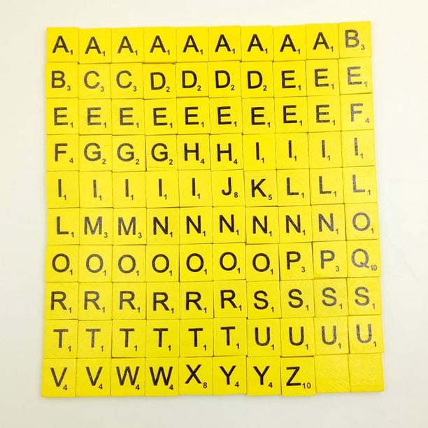 Tuscom 100 Wooden Scrabble Tiles Black Letters Numbers For Crafts Wood Alphabets Ye Walmart Com Walmart Com