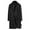 Black, variant on Men's Leisure Trench Coat, Solid Color Slim Fit Mid-Length Woolen Design for Family Gatherings and Fall Winter Fashion,Army Green,4XL