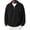 Black, variant on Fmbrln Mens Corduroy Quarter Zip Sweatshirt Stand Collar Long Sleeve Solid Color Shirts Fall Winter Fashion Pullover Tops with Chest Patch Label Navy M