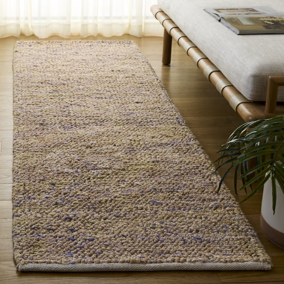 Safavieh Bohemian Martha Solid Runner Rug, Natural/Purple, 2'3" x 8'