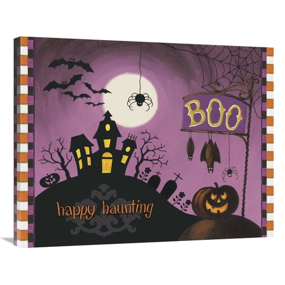 Global Gallery's 'Happy Haunting Boo' By Lisa Audit Stretched Canvas Wall Art