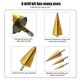 thumbnail image 3 of PIECES Broca para metal HSS Avellanador hexagonal Broca para metal de titanio Taladro para metal de acero escalonado con punzón central automático 4-12/4-20/4-32 mm con vástago hexagonal para acero,, 3 of 5