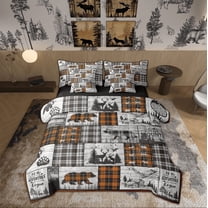 Feelyou Farmhouse Adventure Twin Bedding Sets 7-Piece, Lake House Bedding Comforter Set, Rustic Animal Sheet Sets, Ultra Soft Room Decorative