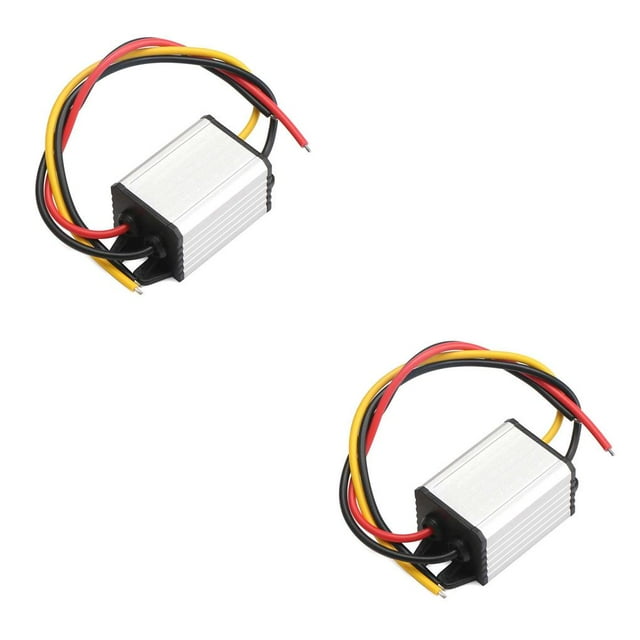senveriont Convertisseur de Bus DC-DC Régulateur de Tension en Aluminium Circuit pour Protection Alimentation Professionnelle Automobile 6V 3A 2Ensemble