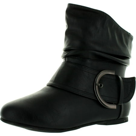 

Women s Top Moda Pad-52 Ankle Booties Black Pu 5.5