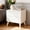 White, variant on Leovanni Mid-Century Modern Nightstand, Solid Wood, 2 Drawers, Gray