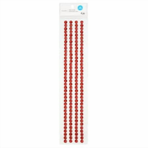 12 Packs: 4 ct. (48 total) Red Striped Bling Stickers by Recollections
