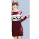 thumbnail image 5 of Suéteres de manga larga para hombre y mujer, jerseys de punto rojo vino, pareja de ciervos a juego, suéteres de Navidad y Año Nuevo, otoño e invierno, nuevos, 5 of 5