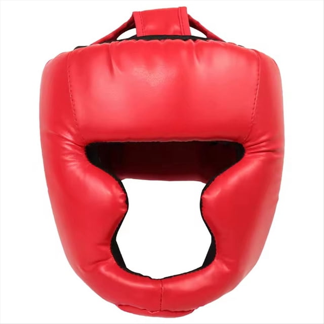 Casco de Boxeo Integral Ajustable para Karate, Muay Thai, Protección para Entrenamiento, Casco de Boxeo para Niños, Color Rojo.