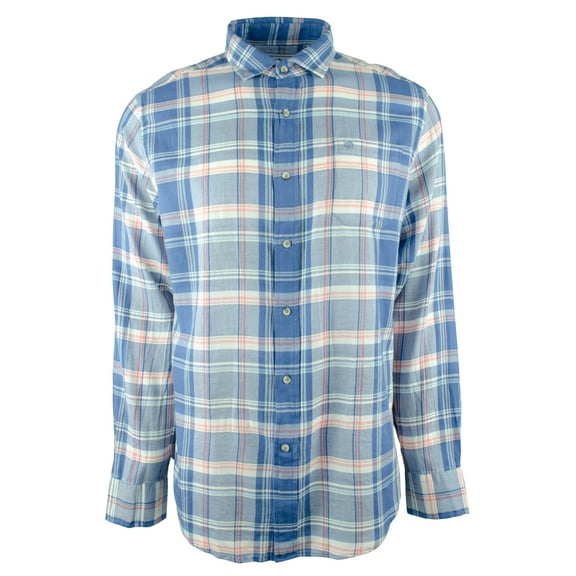 Men's Trim Fit Plaid Button Down Shirt-DB-S