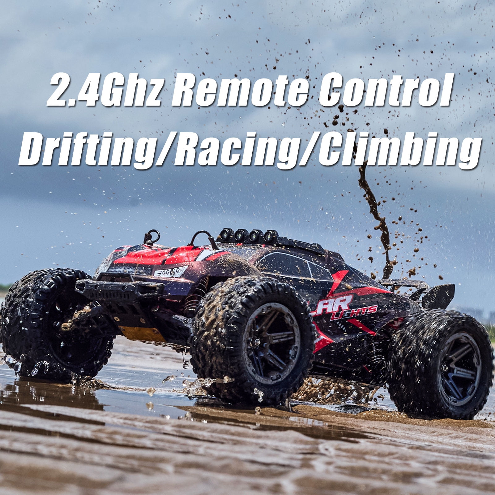 Halloween Gift, High Speed RC Cars 45kmh For Adults, 1:8 Scale Remote Control Car, All Terrain Off-Road Monster RC Truck For Adults, 2.4Ghz Glow-Up RC Cars With Body Lights & Headlights