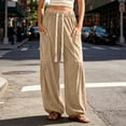 thumbnail image 2 of Zynoxe Wide Leg Sweatpants for Women Fashion Solid Color Womens Sweatpants Elastic Waist Drawstring Lounge Pants Comfort Lightweight Full Length Pants with Side Pockets 3XL, 2 of 9
