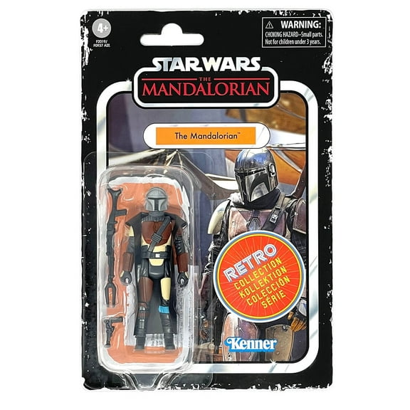Star Wars Retro Collection The Mandalorian Toy 3.75-Inch-Scale Collectible Action Figure, Toys for Kids Ages 4 and Up (NON-MINT PACKAGE)