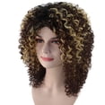 thumbnail image 5 of Pop Goddess | Women's Brown Color Curly Shoulder Length Trendy Pop Goddess Wig, 5 of 9