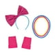 thumbnail image 2 of Diadema con lazo de encaje neón para mujer, disfraz decorativo de los años 80 para juegos de rol navideños., 2 of 9