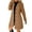 Coffee, variant on Pea Coats for Women Wool Blend Thicken Stand Collar Single Breasted Trench Coat Fashion A-Line Fall Winter Jackets