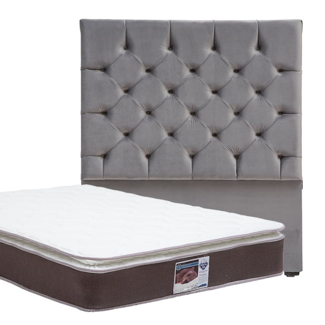Combo Queen Size Cabecera + Colchón Promo Dicasa Spring Air Capri