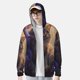 thumbnail image 2 of Balery Purple Flower Lazy Cat Sudadera ligera de manga larga con capucha y protección solar UPF 50+ para hombre y mujer, ideal para pesca y running-Large, 2 of 7