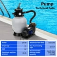 thumbnail image 5 of 13" Sand Filter Pump - 2Lb Filter Ball, 3434GPH 3/4HP Pool Sand Filter for Above Ground and Inground Pool Up to 8500 Gallons,with 6-Way Multi-Port Valve & Strainer Basket Easy Installation, 5 of 8