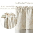 thumbnail image 6 of Curtainking Double Layer Kitchen Valance 50x18 inch Farmhouse Floral Window Valance for Kitchen Rod Pocket 1 Panel Taupe on Beige, 6 of 6