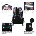 thumbnail image 4 of FORMRS Kids School Backpack Elementary Student Unisex Travel Bookbag with Reflective Stripes, Pink and Purple Flowers, 4 of 7