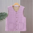 thumbnail image 2 of Ashirexll Puffer Vest Women, Womens Winter Coats, Thin Solid Color And Velvet Warm Sleeveless V Neck Layer For Wearing Inside Jackets, 2 of 4