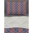 thumbnail image 3 of Ethnic Comforter & Sham Bedding Set, Diagonal Checkered Pattern with Simple Blossoms Geometric Design with Dots, 3 pcs Duvet Set Microfiber Filling Quilt, 5 Sizes, Multicolor, by Ambesonne, 3 of 4