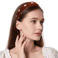 thumbnail image 5 of Diadema con estampado de leopardo para mujer, diadema de 2cm de ancho, diadema de Color sólido de PU, accesorios para el cabello, paquete de 6 Adepaton Moños y Diademas Infantiles, 5 of 5