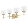 thumbnail image 2 of Hunter - Xidane 4-light Alturas Gold, Medium Size Vanity Light, Dimmable, Mid Century Modern Style, for Bedrooms, Kitchens, Dining, Living Rooms - 19765, 2 of 7