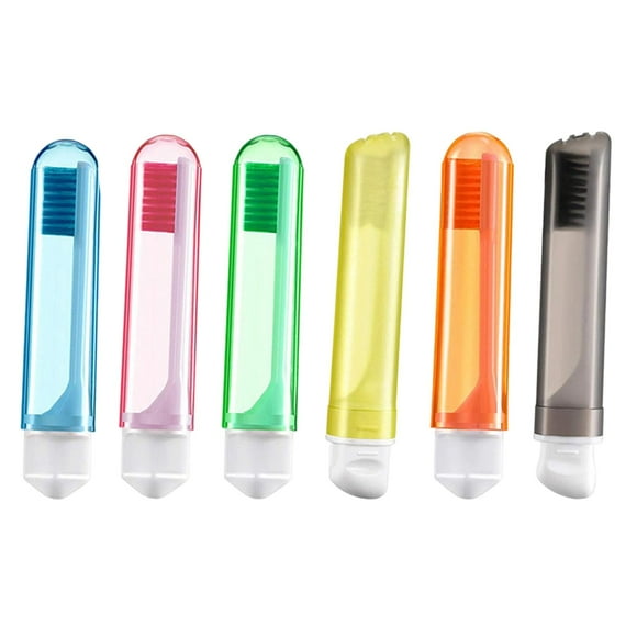 6 uds cepillo de plegable portátil, cepillo de Manual ligero práctico cepillo de de viaje para Camping viaje senderismo bolsos Sunnimix Cepillo de dientes de viaje plegable