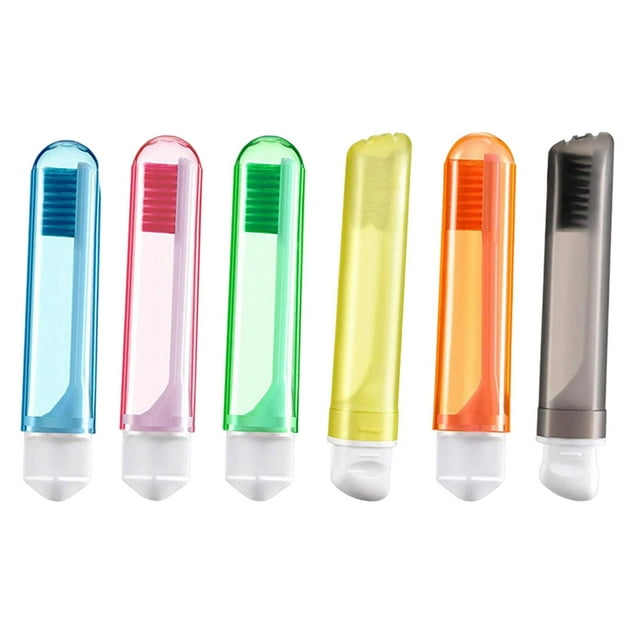 Milaget 6 Pcs Portable Folding Toothbrush Easy to Take Toothbrush Personal Care Foldable