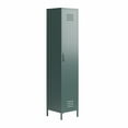 thumbnail image 3 of Novogratz Cache 1-Door Tall Single Metal Locker Style Storage Cabinet, Hunter Green, 3 of 12